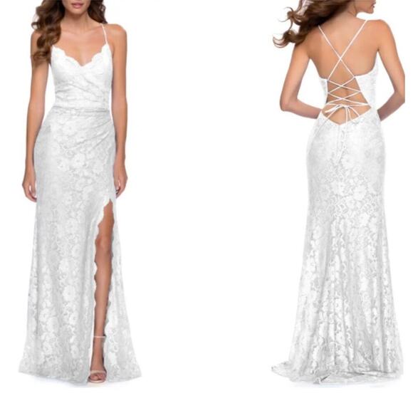 La Femme Dresses & Skirts - NEW La Femme Rhinestone Gown 29939 Bride Wedding Women's Ivory Size 6